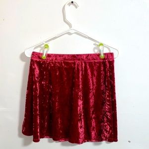 Red Velvet Mini Skirt - Forever 21